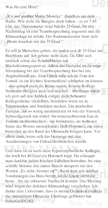Was für eine Hitze
