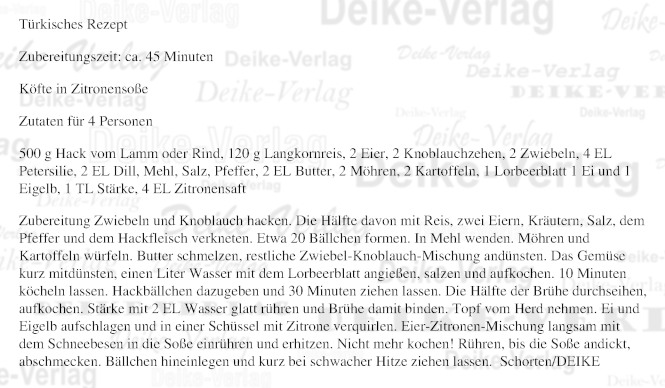 Köpfte mit Zitronensauce