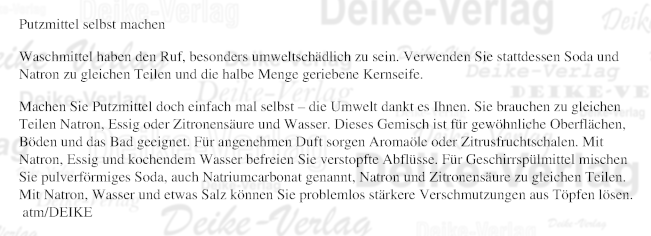 Putzmittel selbst machen