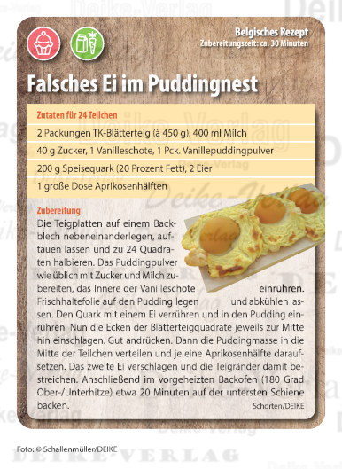 Falsches Ei im Puddingnest