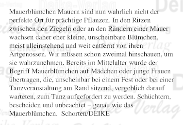 Mauerblümchen