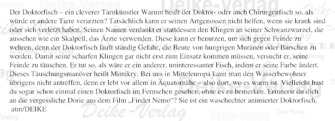 Der Doktorfisch – ein cleverer Tarnkünstler