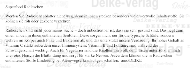 Superfood Radieschen