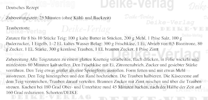 Traubentorte