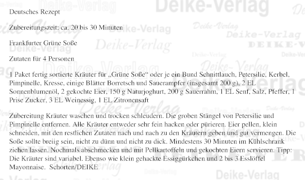 Frankfurter Grüne Sauce