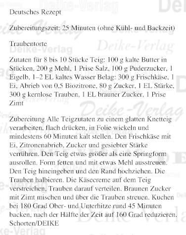 Traubentorte