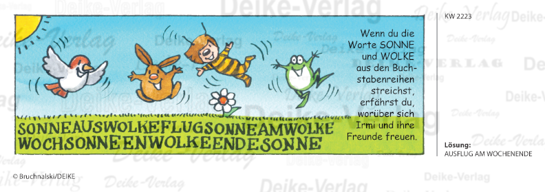 Ausflug am Wochenende - Irmi die Rätselbiene KW 2223