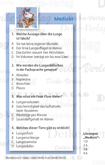 Medizin - Quizaufgaben