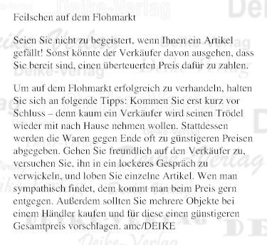 Feilschen auf dem Flohmarkt