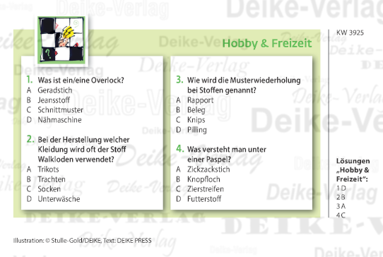 Nähen -  Quiz KW 3925