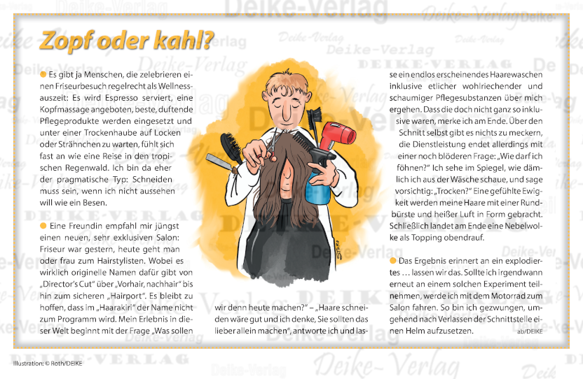 Zopf oder kahl