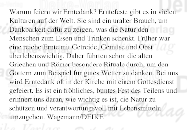 Warum feiern wir Erntedank?