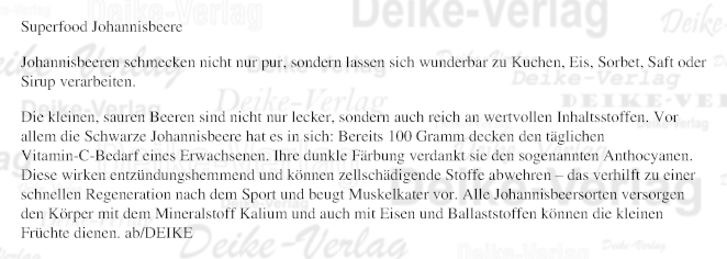 Superfood Johannisbeere