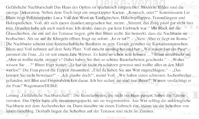 Gefährliche Nachbarschaft - Rätselkrimi (Liz Blum)