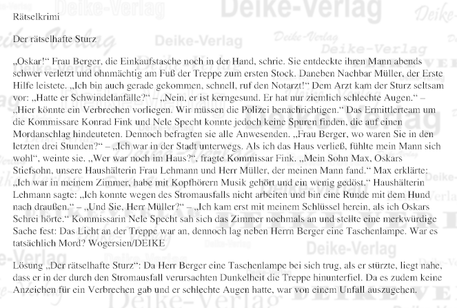 Der rätselhafte Sturz (Fink und Specht)