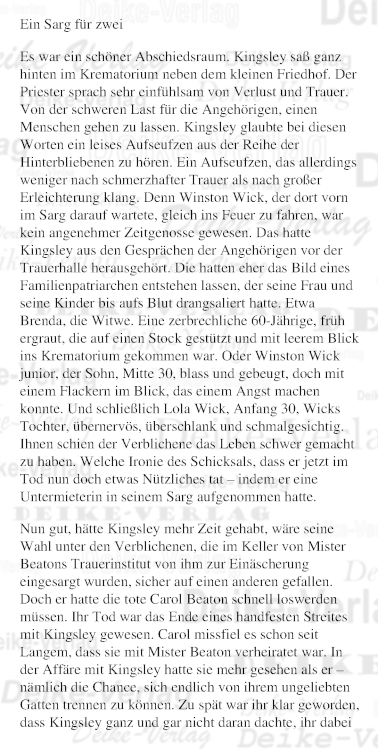 Ein Sarg für zwei