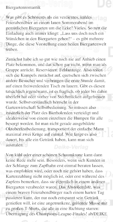 Biergartenromantik