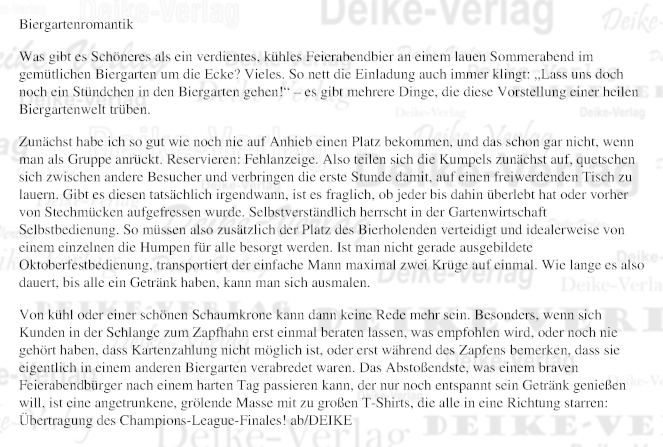 Biergartenromantik