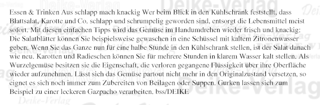 Knackiges Gemüse