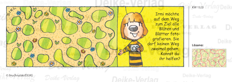Labyrinth - Irmi die Rätselbiene KW 1523