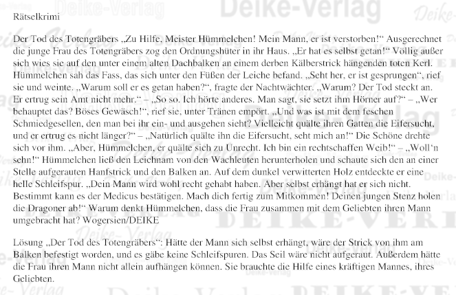 Der Tod des Totengräbers (Hümmelchen) 