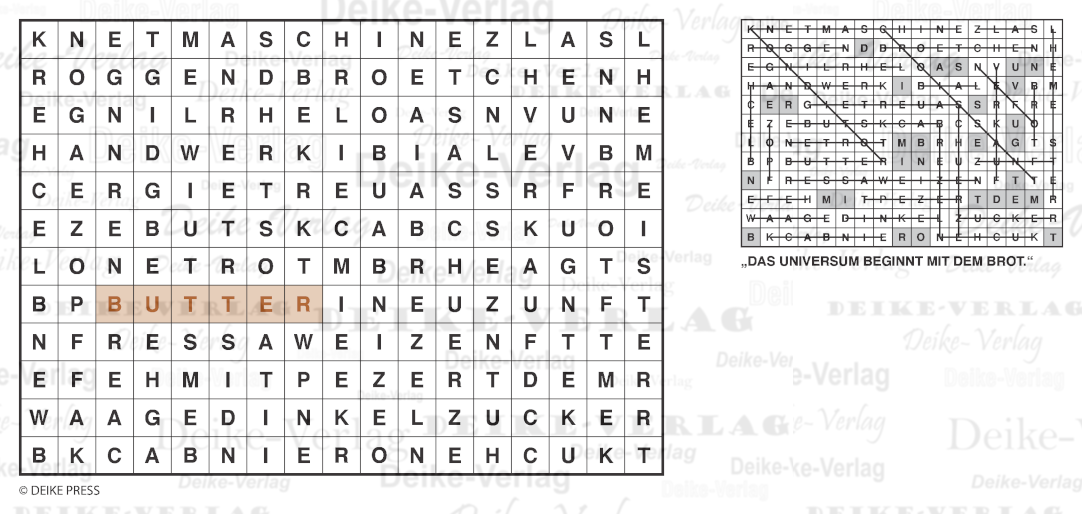 Bäckerei - Buchstabensalate