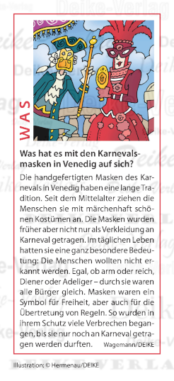 Was hat es mit den Karnevalsmasken in Venedig auf sich?