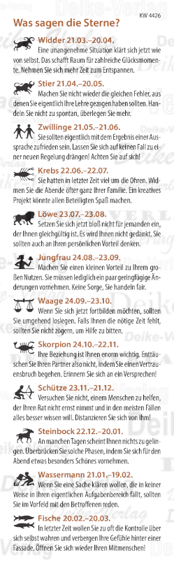 Wochenhoroskop KW 4426
