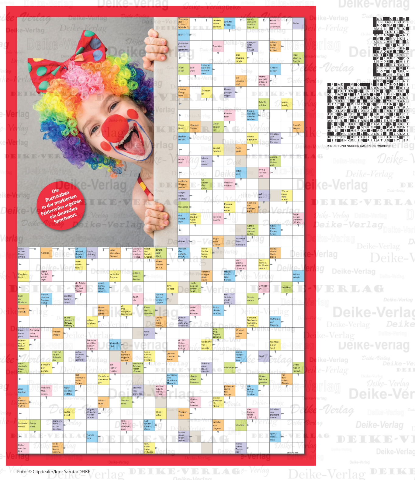 Kinder und Narren sagen die Wahrheit - (Schwedenrätsel) DIN A3