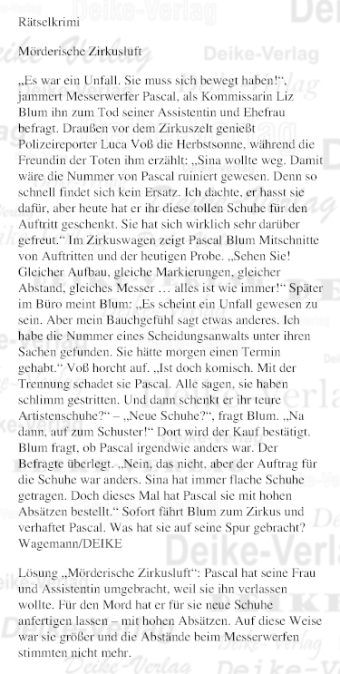 Mörderische Zirkusluft (Luz Blum)