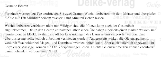Wacholder - gesunde Beeren