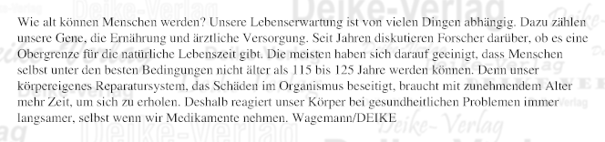 Wie alt können Menschen werden?
