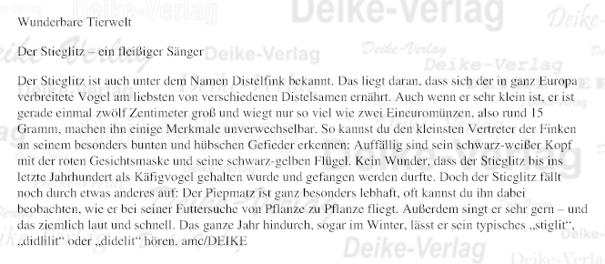 Der Stieglitz – ein fleißiger Sänger