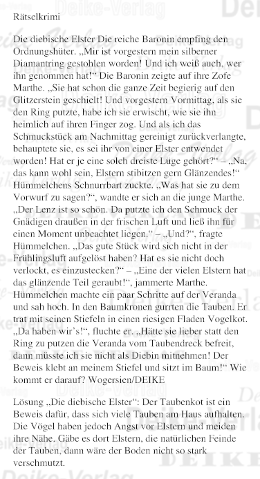 Die diebische Elster (Hümmelchen)