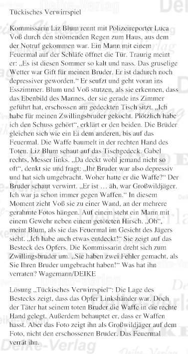 Tückisches Verwirrspiel (Liz Blum)