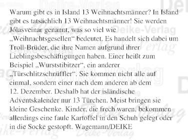 Warum gibt es in Island 13 Weihnachtsmänner?