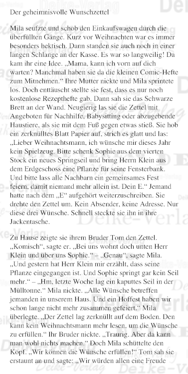 Der geheimnisvolle Wunschzettel