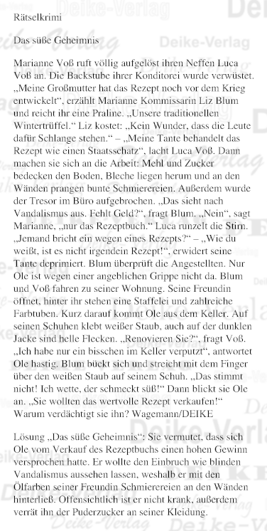 Das süße Geheimnis
