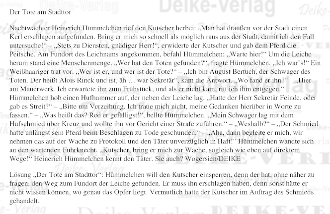 Der Tote am Stadttor (Heinerich Hümmelchen)