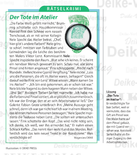 Der Tote im Atelier - Rätselkrimi (Fink und Specht)