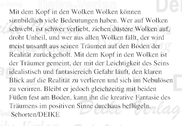 Mit dem Kopf in den Wolken