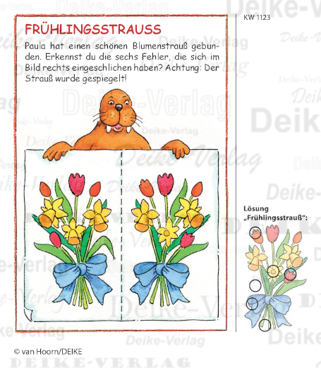 Frühlingsstrauss - Paula das Walross KW 1123