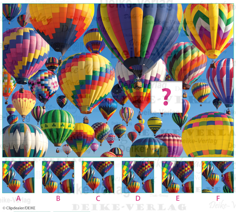 Fesselballons - Ausschnitträtsel