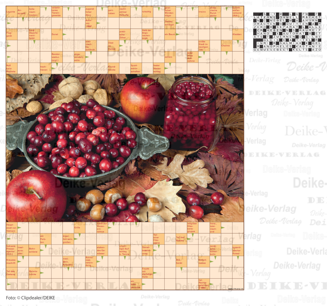 Herbstfrüchte (Schwedenrätsel)