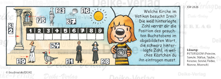 Petersdom - Irmi die Rätselbiene KW 2826