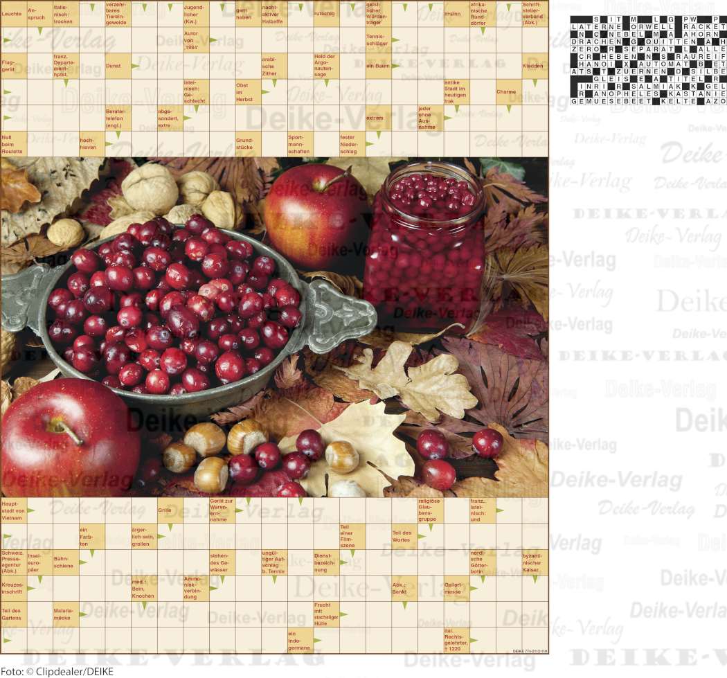 Herbstfrüchte (Schwedenrätsel)