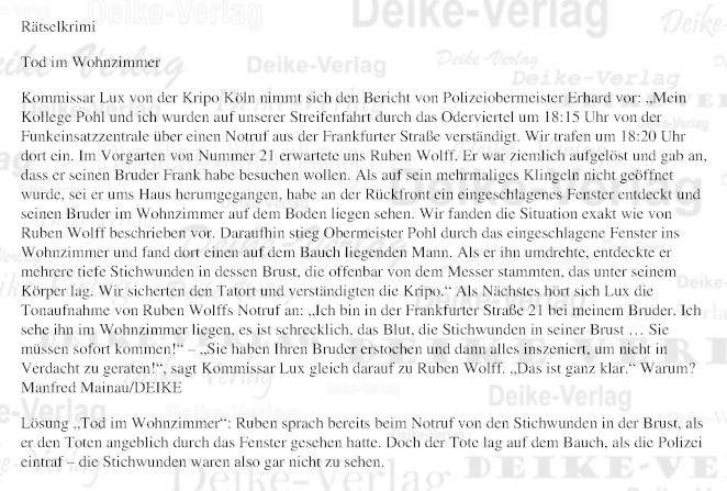 Tod im Wohnzimmer (Inspektor Debbins)