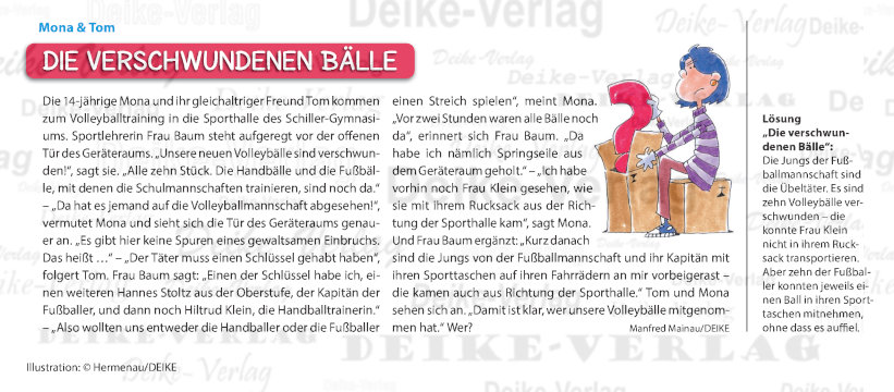 Die verschwundenen Bälle (Mona und Tom)