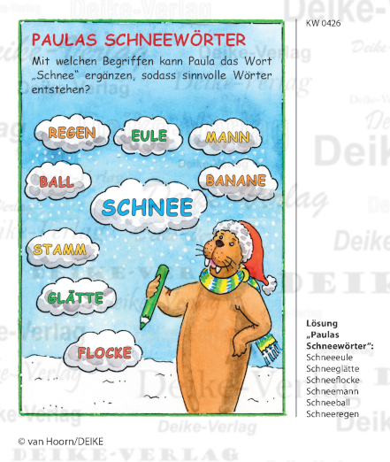 Schneewörter - Paula das Walross KW 0426