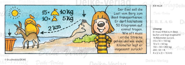 Esel -  Irmi die Rätselbiene KW 4624